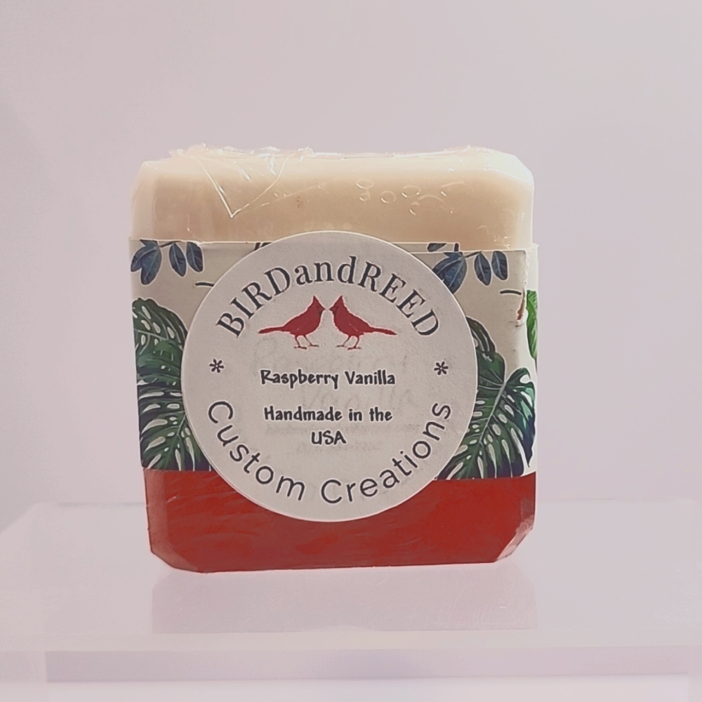 Hand Crafted Made in America Raspberry Vanilla Soap 4 oz bar